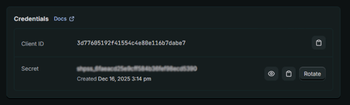 Shopify Token Credentials